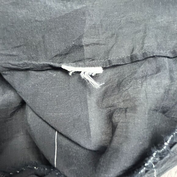 IRO Women's Frayed Hem Long Sleeve Collared Button Front Casual Blouse Black 36 - Picture 4 of 7